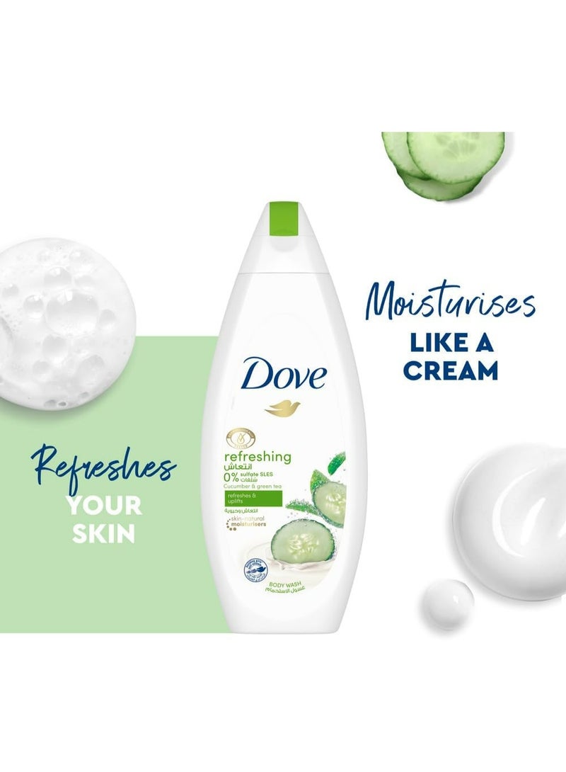 دوف غسول جسم منعش ومرطب بالخيار والشاي الأخضر خالٍ من الكبريتات، 500 مل - Image 2